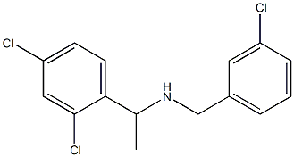 [(3-chlorophenyl)methyl][1-(2,4-dichlorophenyl)ethyl]amine,,结构式