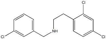 [(3-chlorophenyl)methyl][2-(2,4-dichlorophenyl)ethyl]amine,,结构式