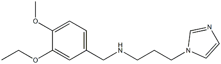 [(3-ethoxy-4-methoxyphenyl)methyl][3-(1H-imidazol-1-yl)propyl]amine 结构式