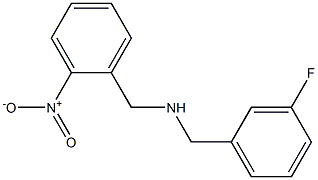 [(3-fluorophenyl)methyl][(2-nitrophenyl)methyl]amine,,结构式