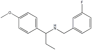 [(3-fluorophenyl)methyl][1-(4-methoxyphenyl)propyl]amine Structure