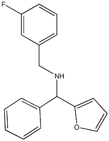 [(3-fluorophenyl)methyl][furan-2-yl(phenyl)methyl]amine Structure