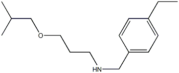 [(4-ethylphenyl)methyl][3-(2-methylpropoxy)propyl]amine Structure