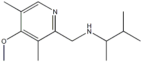 [(4-methoxy-3,5-dimethylpyridin-2-yl)methyl](3-methylbutan-2-yl)amine,,结构式