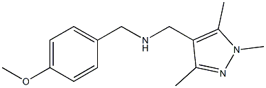 [(4-methoxyphenyl)methyl][(1,3,5-trimethyl-1H-pyrazol-4-yl)methyl]amine,,结构式