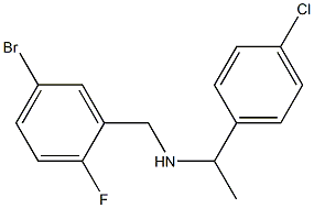 [(5-bromo-2-fluorophenyl)methyl][1-(4-chlorophenyl)ethyl]amine 化学構造式