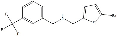 [(5-bromothiophen-2-yl)methyl]({[3-(trifluoromethyl)phenyl]methyl})amine Struktur