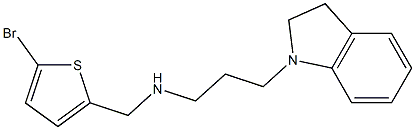 [(5-bromothiophen-2-yl)methyl][3-(2,3-dihydro-1H-indol-1-yl)propyl]amine 化学構造式