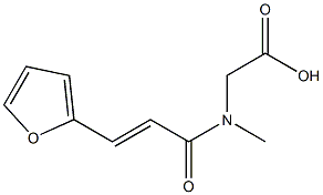 [[(2E)-3-(2-furyl)prop-2-enoyl](methyl)amino]acetic acid 结构式