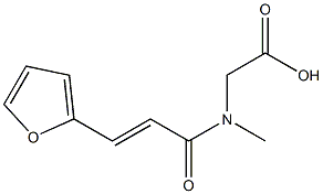 [[(2E)-3-(2-furyl)prop-2-enoyl](methyl)amino]acetic acid 化学構造式