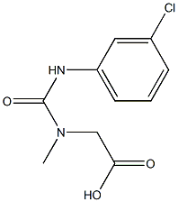 [{[(3-chlorophenyl)amino]carbonyl}(methyl)amino]acetic acid Struktur