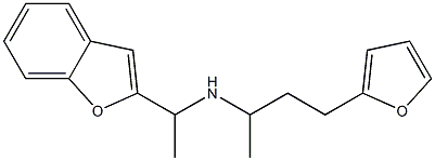 [1-(1-benzofuran-2-yl)ethyl][4-(furan-2-yl)butan-2-yl]amine 化学構造式