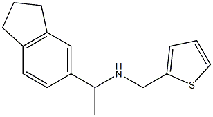 [1-(2,3-dihydro-1H-inden-5-yl)ethyl](thiophen-2-ylmethyl)amine Structure