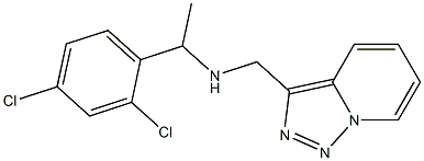 [1-(2,4-dichlorophenyl)ethyl]({[1,2,4]triazolo[3,4-a]pyridin-3-ylmethyl})amine,,结构式