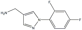 [1-(2,4-difluorophenyl)-1H-pyrazol-4-yl]methylamine,,结构式