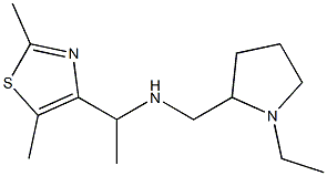 [1-(2,5-dimethyl-1,3-thiazol-4-yl)ethyl][(1-ethylpyrrolidin-2-yl)methyl]amine 化学構造式