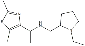 [1-(2,5-dimethyl-1,3-thiazol-4-yl)ethyl][(1-ethylpyrrolidin-2-yl)methyl]amine,,结构式