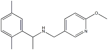 [1-(2,5-dimethylphenyl)ethyl][(6-methoxypyridin-3-yl)methyl]amine,,结构式