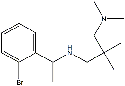 [1-(2-bromophenyl)ethyl]({2-[(dimethylamino)methyl]-2-methylpropyl})amine 结构式