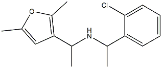 [1-(2-chlorophenyl)ethyl][1-(2,5-dimethylfuran-3-yl)ethyl]amine,,结构式
