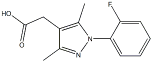 [1-(2-fluorophenyl)-3,5-dimethyl-1H-pyrazol-4-yl]acetic acid Structure