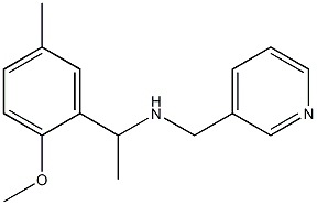 [1-(2-methoxy-5-methylphenyl)ethyl](pyridin-3-ylmethyl)amine Structure