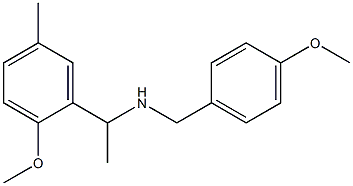 [1-(2-methoxy-5-methylphenyl)ethyl][(4-methoxyphenyl)methyl]amine,,结构式