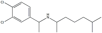 [1-(3,4-dichlorophenyl)ethyl](6-methylheptan-2-yl)amine,,结构式