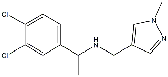[1-(3,4-dichlorophenyl)ethyl][(1-methyl-1H-pyrazol-4-yl)methyl]amine,,结构式
