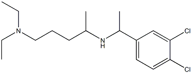 [1-(3,4-dichlorophenyl)ethyl][5-(diethylamino)pentan-2-yl]amine,,结构式