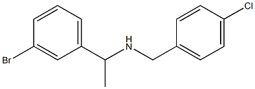 [1-(3-bromophenyl)ethyl][(4-chlorophenyl)methyl]amine Structure