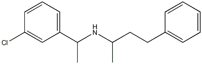 [1-(3-chlorophenyl)ethyl](4-phenylbutan-2-yl)amine,,结构式