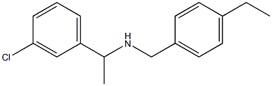 [1-(3-chlorophenyl)ethyl][(4-ethylphenyl)methyl]amine Struktur