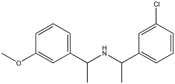 [1-(3-chlorophenyl)ethyl][1-(3-methoxyphenyl)ethyl]amine,,结构式