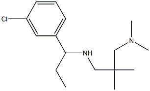 [1-(3-chlorophenyl)propyl]({2-[(dimethylamino)methyl]-2-methylpropyl})amine,,结构式