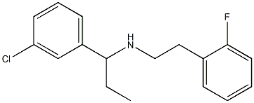 [1-(3-chlorophenyl)propyl][2-(2-fluorophenyl)ethyl]amine Structure