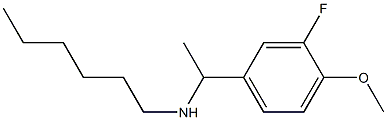 [1-(3-fluoro-4-methoxyphenyl)ethyl](hexyl)amine Struktur