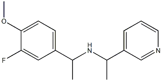 [1-(3-fluoro-4-methoxyphenyl)ethyl][1-(pyridin-3-yl)ethyl]amine,,结构式