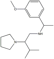 [1-(3-methoxyphenyl)ethyl][3-methyl-2-(pyrrolidin-1-yl)butyl]amine Structure