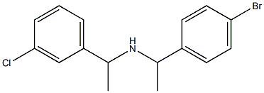 [1-(4-bromophenyl)ethyl][1-(3-chlorophenyl)ethyl]amine Struktur
