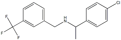 [1-(4-chlorophenyl)ethyl]({[3-(trifluoromethyl)phenyl]methyl})amine Struktur