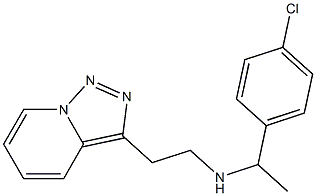 [1-(4-chlorophenyl)ethyl](2-{[1,2,4]triazolo[3,4-a]pyridin-3-yl}ethyl)amine,,结构式
