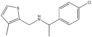 [1-(4-chlorophenyl)ethyl][(3-methylthiophen-2-yl)methyl]amine,,结构式