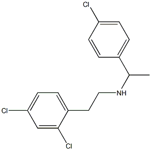 [1-(4-chlorophenyl)ethyl][2-(2,4-dichlorophenyl)ethyl]amine,,结构式