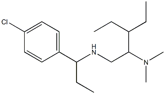 [1-(4-chlorophenyl)propyl][2-(dimethylamino)-3-ethylpentyl]amine 结构式