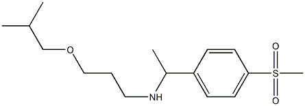 [1-(4-methanesulfonylphenyl)ethyl][3-(2-methylpropoxy)propyl]amine 化学構造式