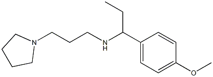 [1-(4-methoxyphenyl)propyl][3-(pyrrolidin-1-yl)propyl]amine Structure