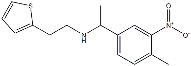 [1-(4-methyl-3-nitrophenyl)ethyl][2-(thiophen-2-yl)ethyl]amine,,结构式