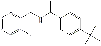 [1-(4-tert-butylphenyl)ethyl][(2-fluorophenyl)methyl]amine 化学構造式