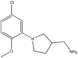 [1-(5-chloro-2-methoxyphenyl)pyrrolidin-3-yl]methylamine 化学構造式